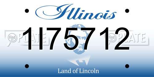 1I75712 Illinois License Plate