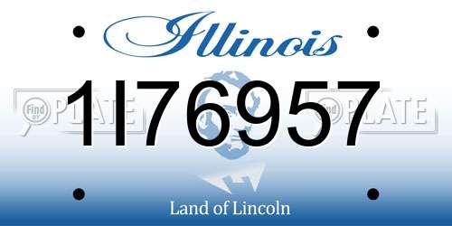 1I76957 Illinois License Plate
