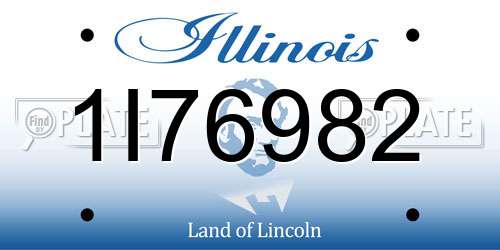 1I76982 Illinois License Plate