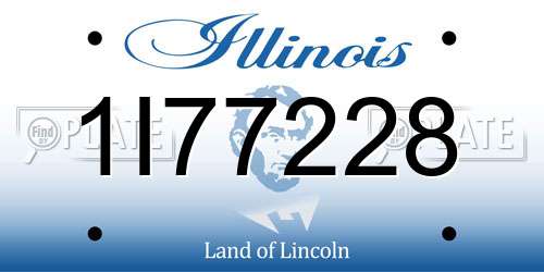 1I77228 Illinois License Plate