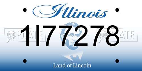 1I77278 Illinois License Plate