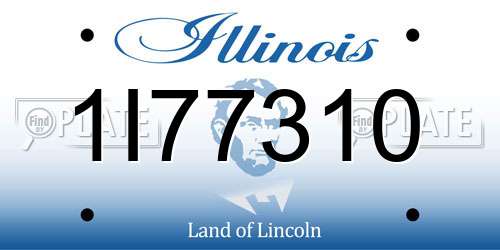 1I77310 Illinois License Plate