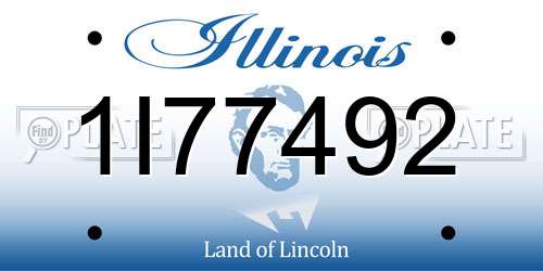 1I77492 Illinois License Plate