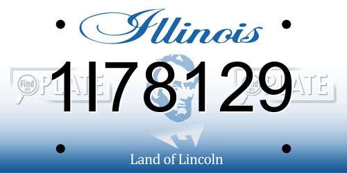 1I78129 Illinois License Plate