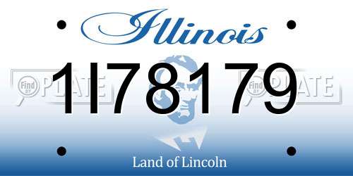 1I78179 Illinois License Plate