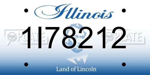 1I78212 Illinois License Plate