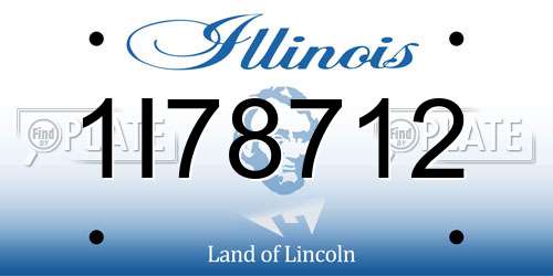 1I78712 Illinois License Plate