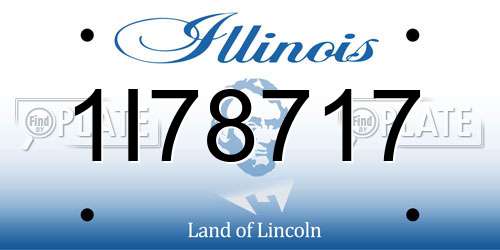 1I78717 Illinois License Plate
