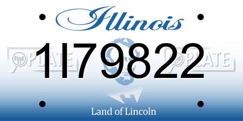 1I79822 Illinois License Plate