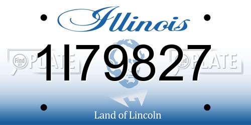 1I79827 Illinois License Plate