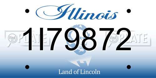 1I79872 Illinois License Plate