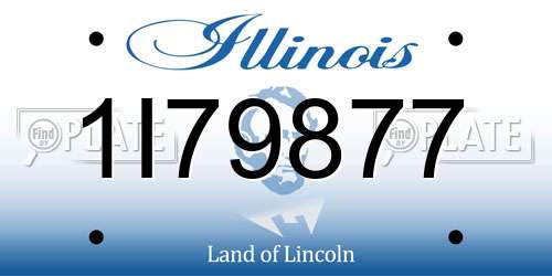 1I79877 Illinois License Plate