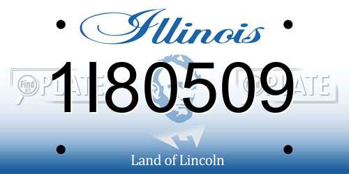 1I80509 Illinois License Plate