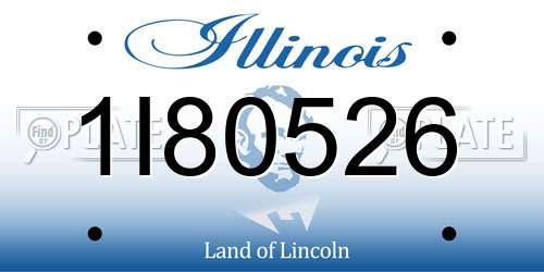 1I80526 Illinois License Plate