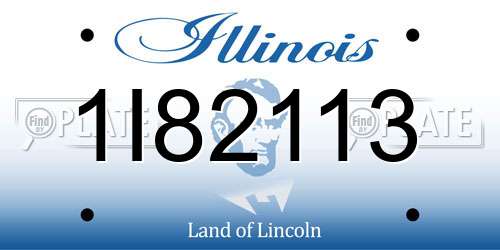 1I82113 Illinois License Plate