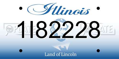 1I82228 Illinois License Plate