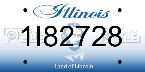 1I82728 Illinois License Plate