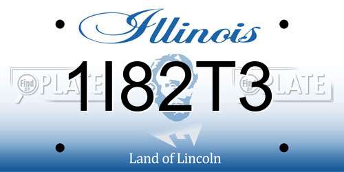 1I82T3 Illinois License Plate
