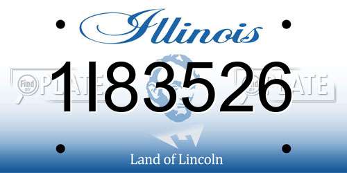 1I83526 Illinois License Plate