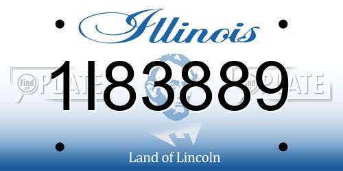 1I83889 Illinois License Plate