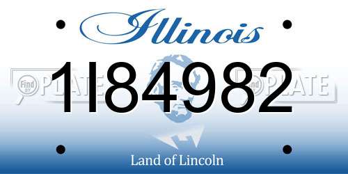 1I84982 Illinois License Plate