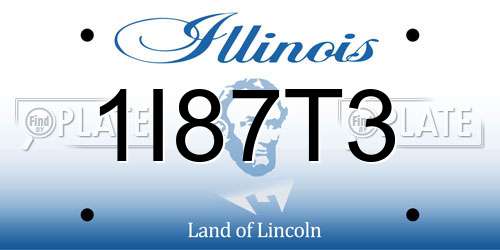 1I87T3 Illinois License Plate