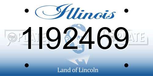 1I92469 Illinois License Plate