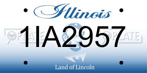 1IA2957 Illinois License Plate