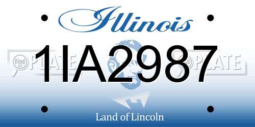 1IA2987 Illinois License Plate