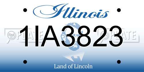 1IA3823 Illinois License Plate