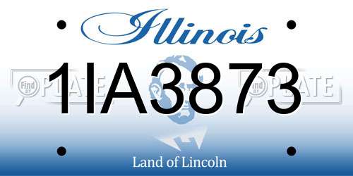 1IA3873 Illinois License Plate