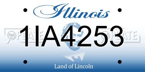 1IA4253 Illinois License Plate