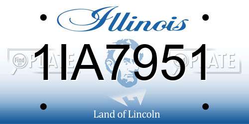1IA7951 Illinois License Plate