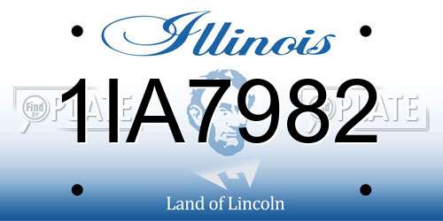 1IA7982 Illinois License Plate
