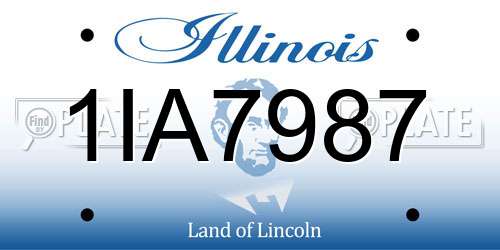 1IA7987 Illinois License Plate