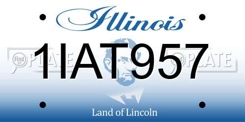 1IAT957 Illinois License Plate