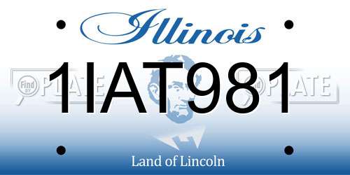 1IAT981 Illinois License Plate