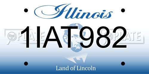 1IAT982 Illinois License Plate