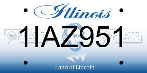 1IAZ951 Illinois License Plate