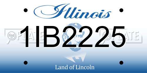 1IB2225 Illinois License Plate