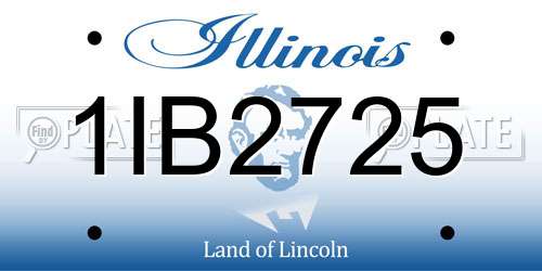 1IB2725 Illinois License Plate