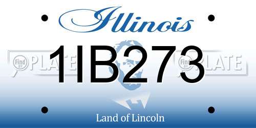 1IB273 Illinois License Plate