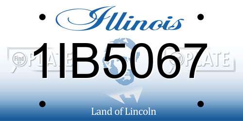 1IB5067 Illinois License Plate