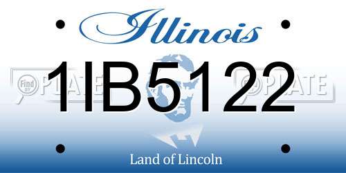 1IB5122 Illinois License Plate