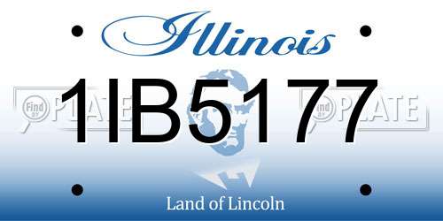 1IB5177 Illinois License Plate