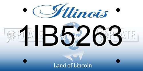 1IB5263 Illinois License Plate