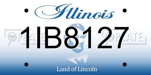 1IB8127 Illinois License Plate