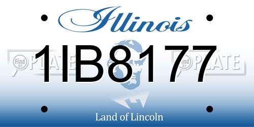 1IB8177 Illinois License Plate
