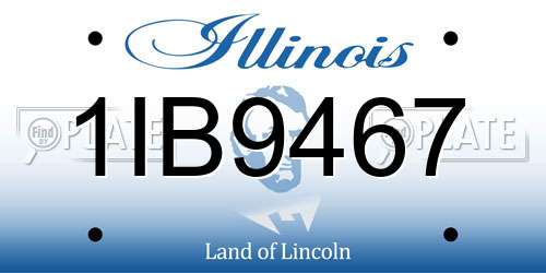 1IB9467 Illinois License Plate