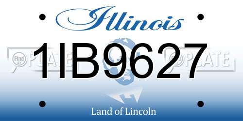 1IB9627 Illinois License Plate